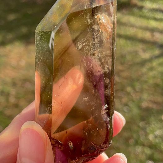 🏔Phantom Citrine Quartz Tower 10cm Tall🏔