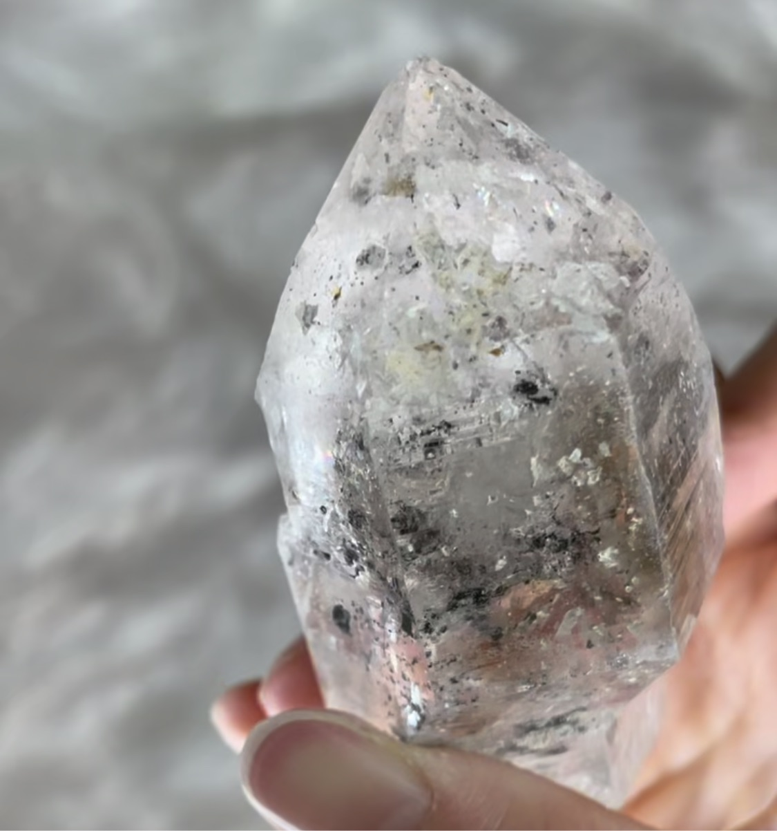 Enhydro Herkimer Diamond with MASSIVE mobile sands WATERFALL feature